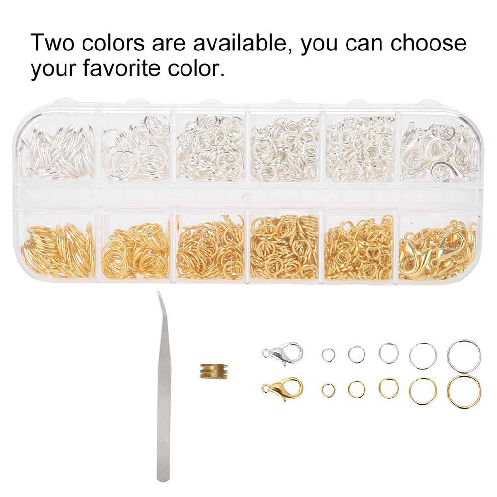 Gemischte Zinklegierung Biegeringe Karabinerverschluss DIY Schmuckzubehör Set ohne Zangen