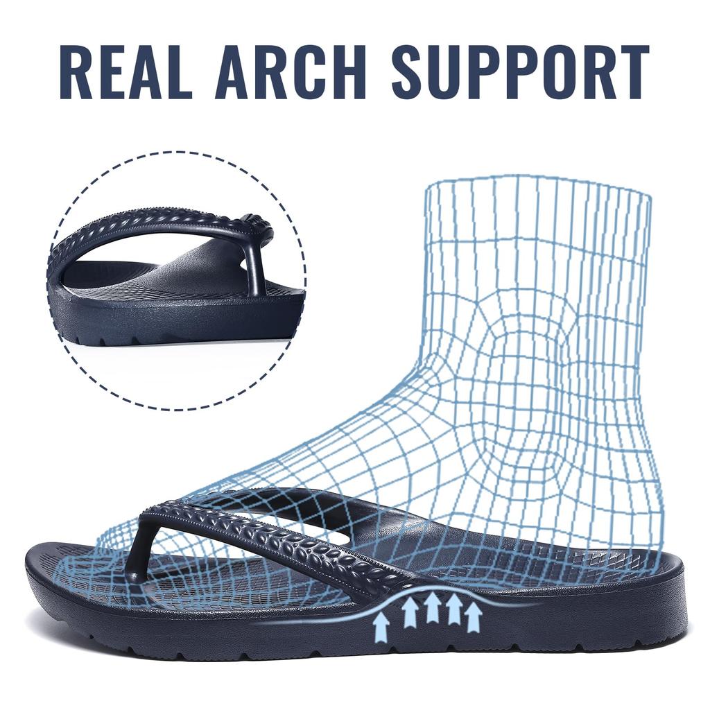 Fashion Comwarm Women's Arch Support Flip Flops 2025 Orthotic Sandals For Plantar Fasciitis Relief Outdoor Non Slip Ladies Beach Slides