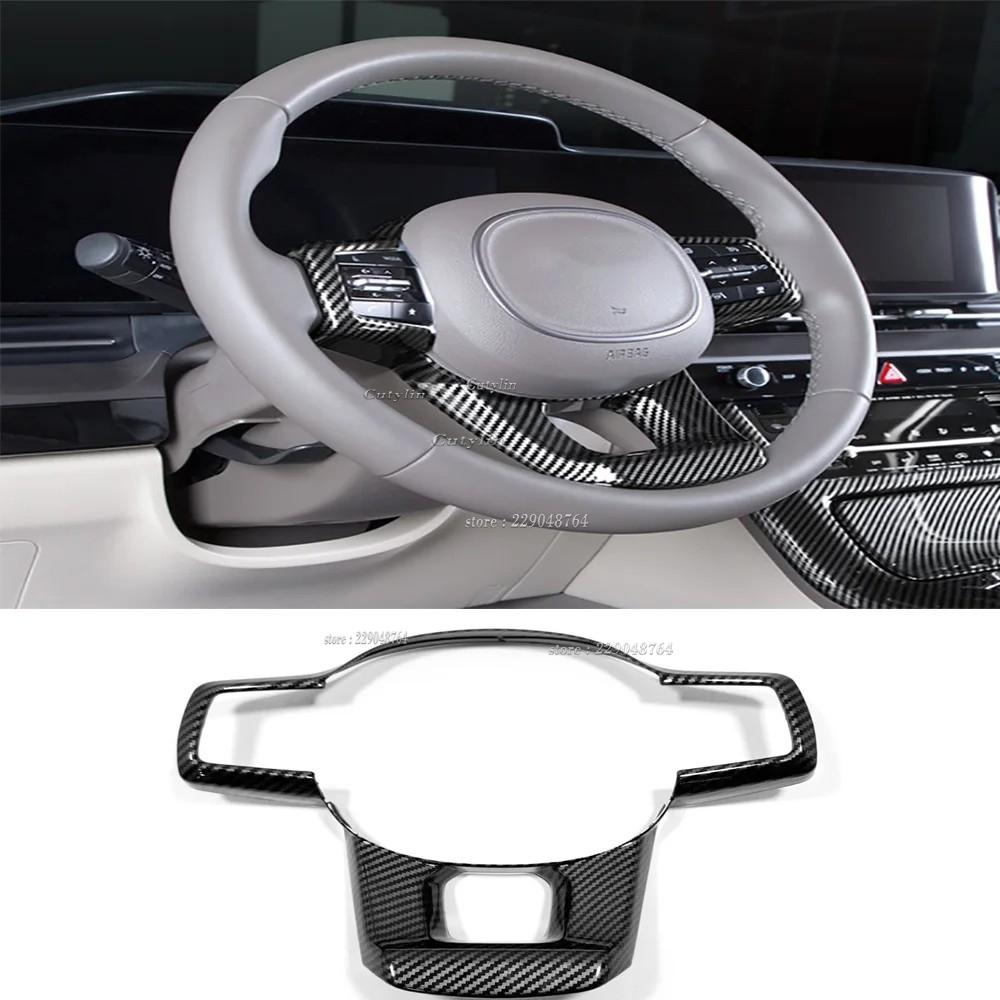 RHD LHD For Kia Sorento MQ4 - Rearview mirror cover trim door handle sticker Steering Wheel Panel Cover Trim styling