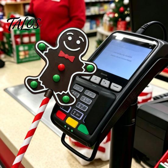 Weihnachtskarte Tippstab 2 Stück Kreditstab, 3D-gedrucktes kontaktloses Zahlungswerkzeug, Festliches Langlebiges PLA Leichtes Zahlungszubehör für Geschäfte Restaurants