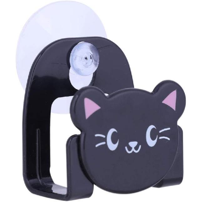 Küchenschwammhalter, 2 Stück Niedliche Katzenform Wasserhahn-Schwammhalter Ohne Bohren Saugnapf Organizer Korb für Schwämme Seifen Bürsten