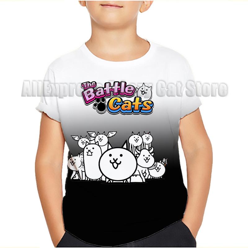 Game The Battle Cats T Shirt Banban Garden O-Neck Tshirt Cartoon Tops Tees Children Anime T-shirt Summer Clothes Camiseta