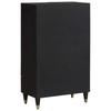 Highboard with Shelf Black 60 x 33 x 100 cm Solid Mango Wood