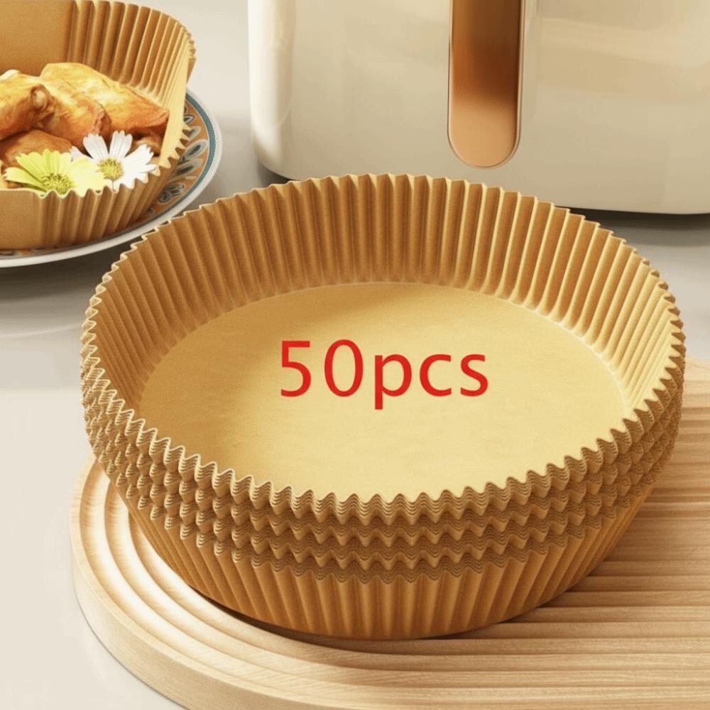 50/100 Pcs Oil-Proof Baking Paper Bowl Non-Stick Air Fryer Paper Disposable Baking Paper Oven
