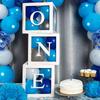25cm ONE Letter Balloon Box 1 One Year Old Birthday Decor 1st Birthday Party Decoration Kids Boy Girl Baby Shower Balloon Box