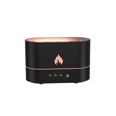 250ml USB Zvlhčovač vzduchu Difuzér aroma esenciálních olejů 3D Plamen ohně Mlha Dekor
