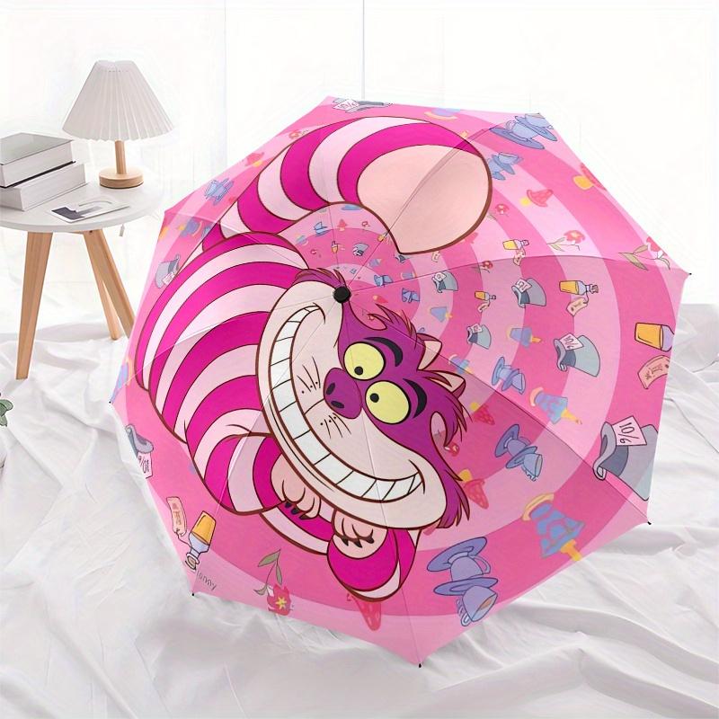 

Cheshire Cat,Wonderland,Smile Fashion Umbrella, Automatic Opening and Closing Cartoon Design, Iron Ribs and Handle, 8 Ribs, Suitable for All