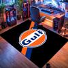 Tappeto con logo Gulf per soggiorno e camera da letto, tappetini per pavimenti, tappetino da bagno artistico, alla moda