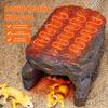 Topné kameny pro plazy Pryskyřicový simulovaný kámen s vyhřívanou opalovací platformou Příslušenství do terária Dekorace habitatu Topný kámen pro želvy