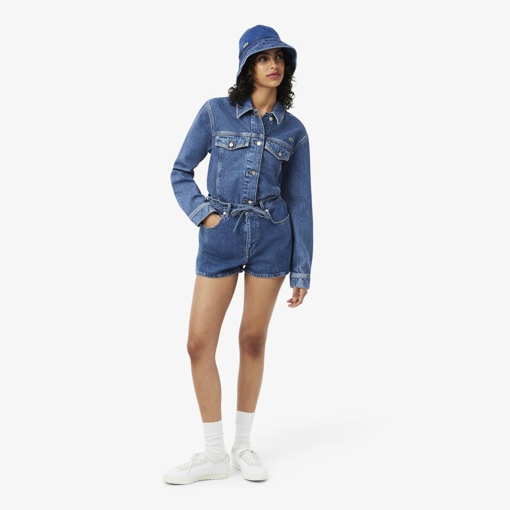 Lacoste Women's Denim String Shorts FF0199-56G36L