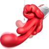 Nuovo Vibratore Dildo Ricaricabile 5 IN 1 per Stimolazione Lingua, Punto G, Clitoridea, Vaginale, Anale Masturbatore Femminile Giocattolo Sessuale per Adulti Uovo Vibrante da Inserire