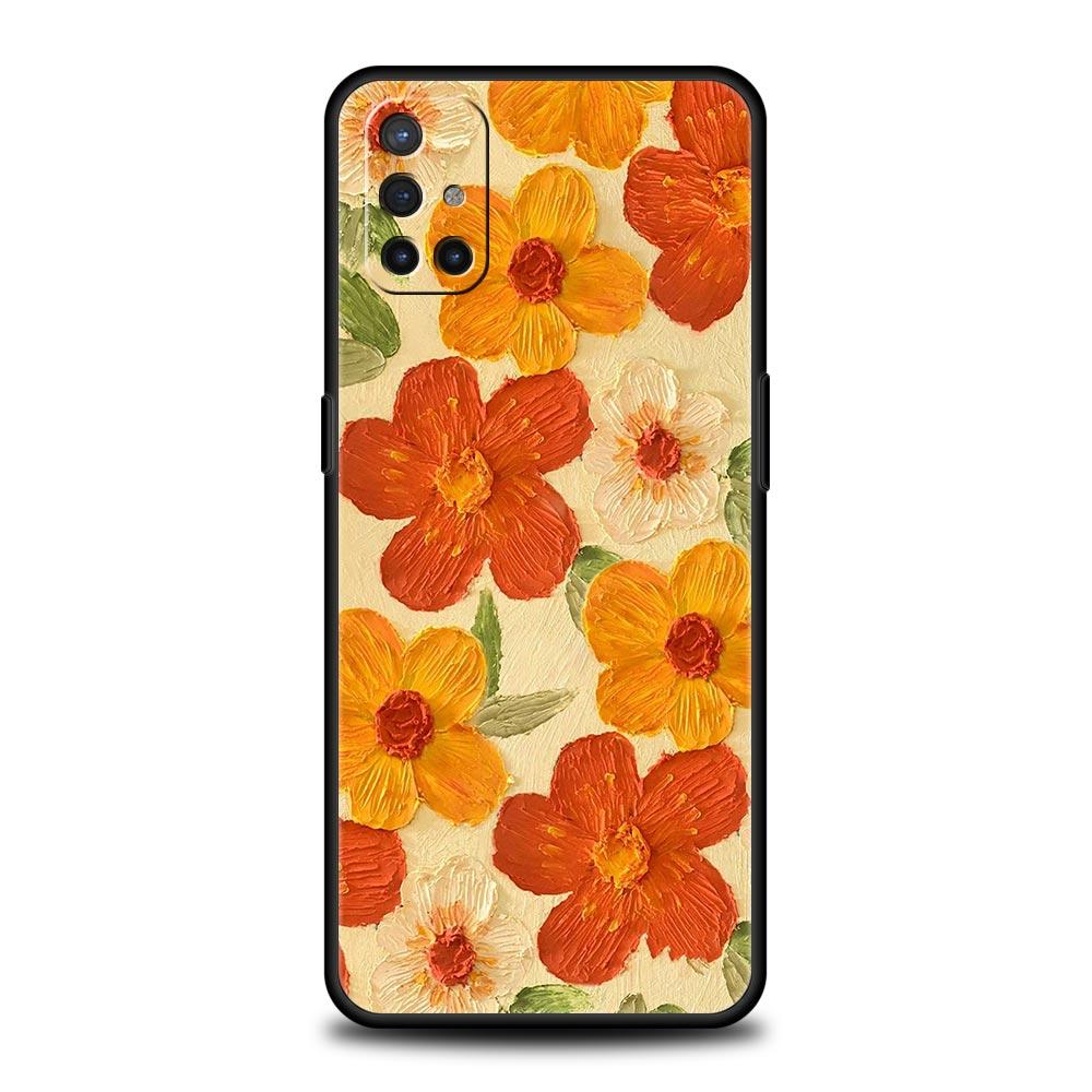 Phone Case For OnePlus 15 13 12 11 10 9 8 7T Pro 13T 13R 12R 10R 9RT 8T Nord 2T CE 2 3 5G Lite Soft Cover Oil Painting Flower