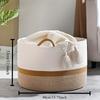 Large Blanket Basket,Woven Baskets for storage Baby Laundry Hamper, Cotton Rope Blanket Basket for Living Room, Laundry