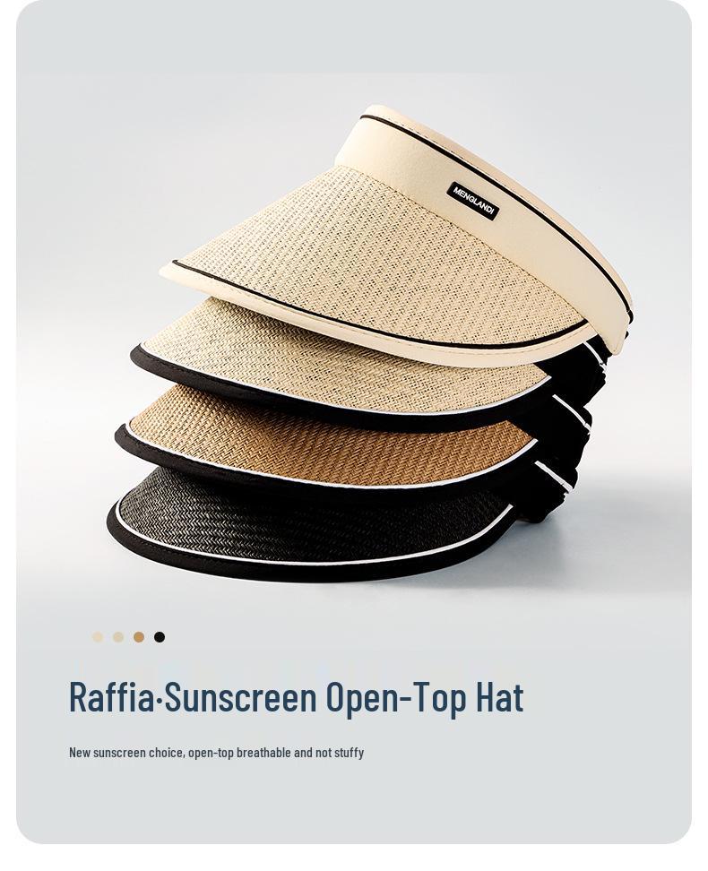 XMZ257 Open-Top Sports Sun Hat Set with Large Brim, Sunshade, and UV Protection