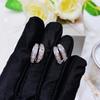 Bling Bling Brilliant Zircon Stud Earrings With 925 Stamps Luxury Double Layer Full Diamond Earrings Party Birthday Jewelry Gift