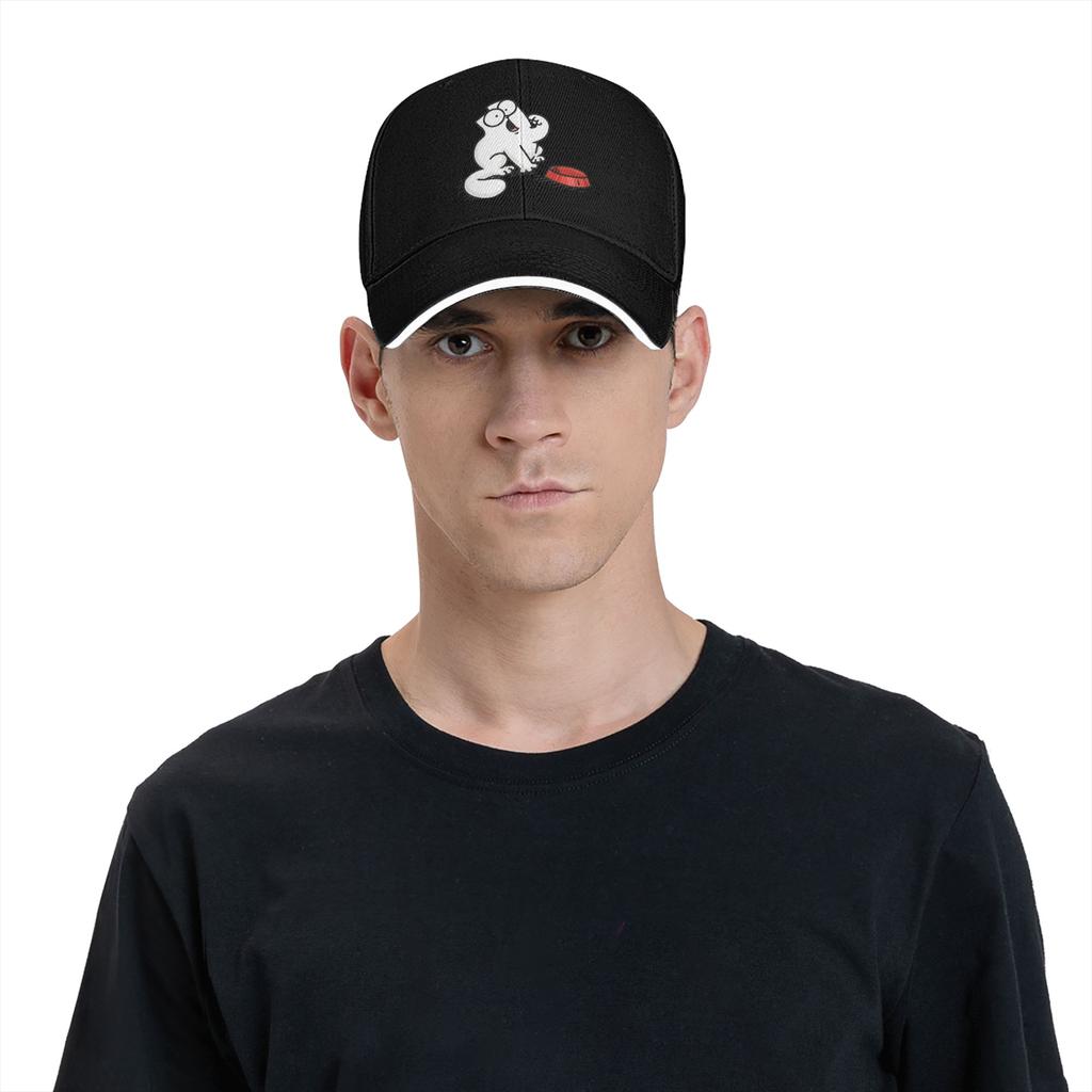 Simons Cat Casual Baseball Cap Summer Trucker Hat Sun Outdoor Sports Hip Hop Hats Couple Women y2k Funny Baseball Caps