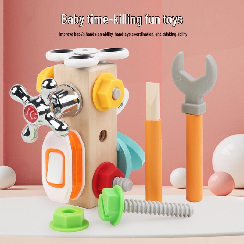 

Монтессори Детский Развивающий Бизидом: Многофункциональный набор игрушек «Сделай сам» из строительных блоков и гаек