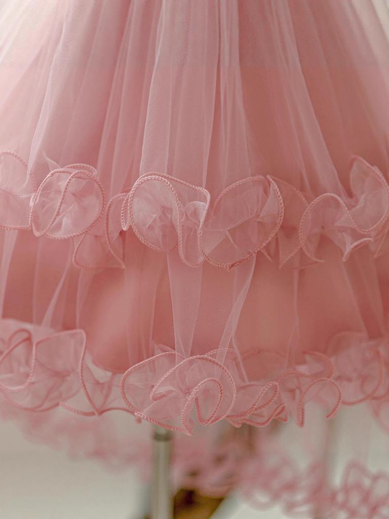 Girls' Formal Princess Dress for Banquets, Birthdays, Performances Piano, Cake Mesh Children's Costume