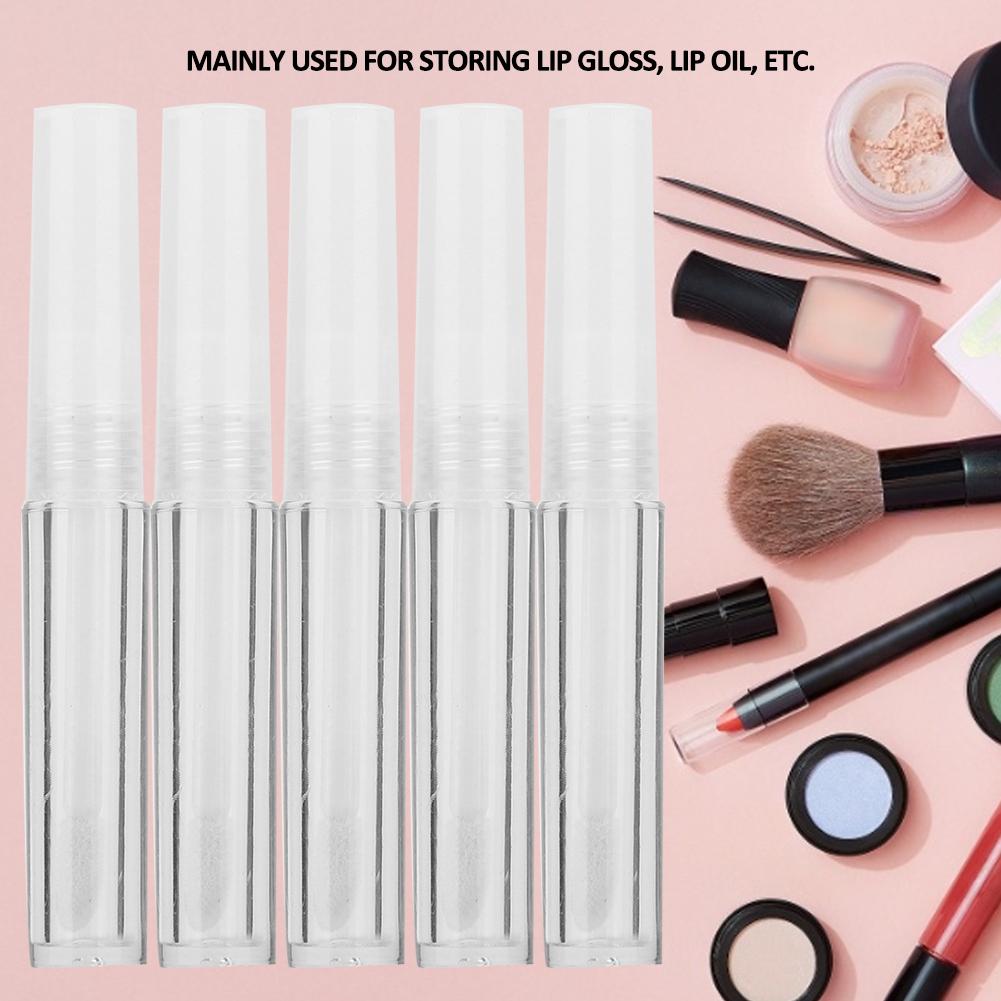 50pcs Refillable Lip Gloss Bottle DIY Empty Lip Oil Tube Container Makeup Tool (1.3ml pc)