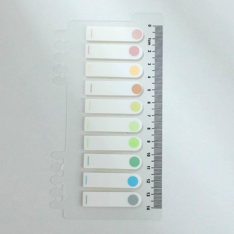 200 Hojas/juego Set de Notas Adhesivas Pastel Morandi Regla Cinta PET Pestañas Índice y Marcapáginas Diarios Planificadores Material Escolar y de Oficina Bloc de Notas
