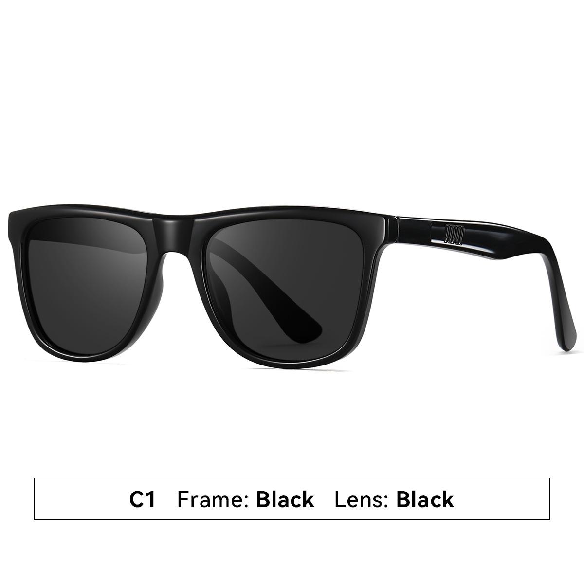 Роскошные Квадратные Винтажные Поляризационные Солнцезащитные Очки Для Мужчин Женщин Модные Дорожные Автомобильные Водительские Антибликовые Очки Мужские Очки UV400 1PCS