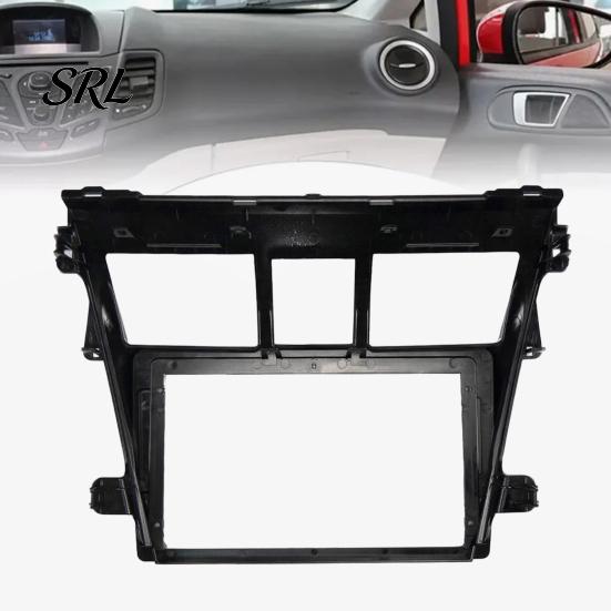 Dust Blocking Panel 9 Inch Car Radio Fascia Frame for Toyota Vios 2008, Navigation Center Console Cover Frame, Stereo Install Bezel Trim, Replacement