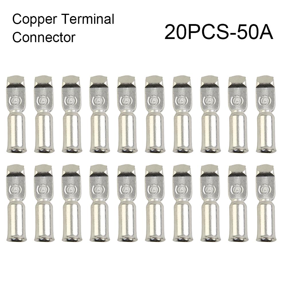 20 Pack of For 50Amp Copper Terminal Connectors for For 50A For Anderson Style Contacts and Battery Applications