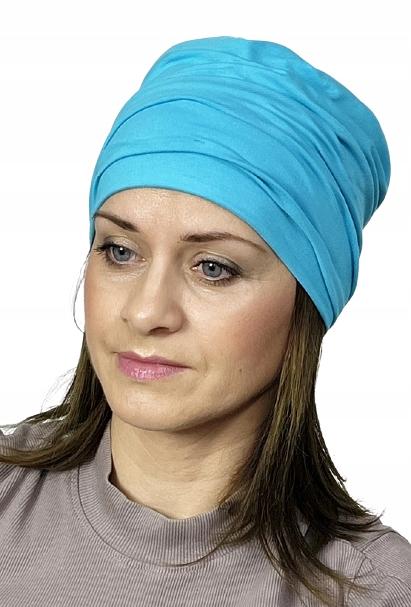 Turban Iryda Bambus Turkus Czapka Gotowa Podwójna Także Po Chemioterapii