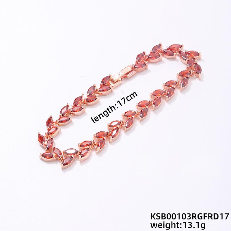 

Красочный браслет из хрустальных листьев ивы, женский нишевый дизайнерский браслет, ювелирное изделие, циркон