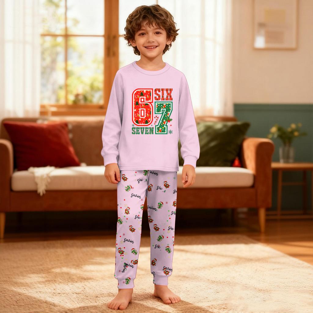 Children's  Boys And Girls Thin Two-piece  Long-sleeved Pants Two-piece