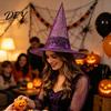 School Play Wizard Hat Cone-shaped Transparent Organza Witch Hat, Lightweight Halloween Costume Accessory Cosplay Props for Girls Party Decorations