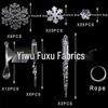 72 Crystal Snowflake Icicle with 30m Line – transparent