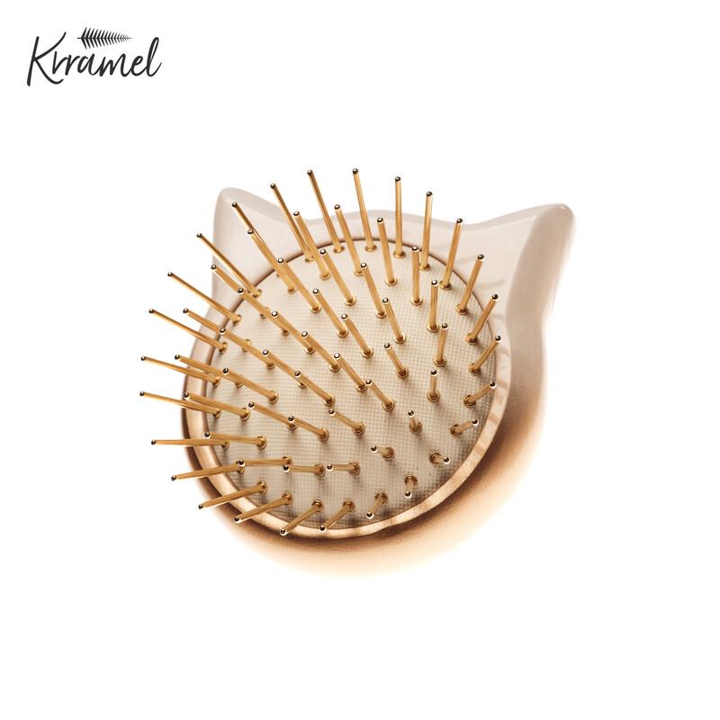 KRRAMEL K-Gold Cat Design Air Cushion Massage Comb Buy with K-Gold Beauty Board Gift
