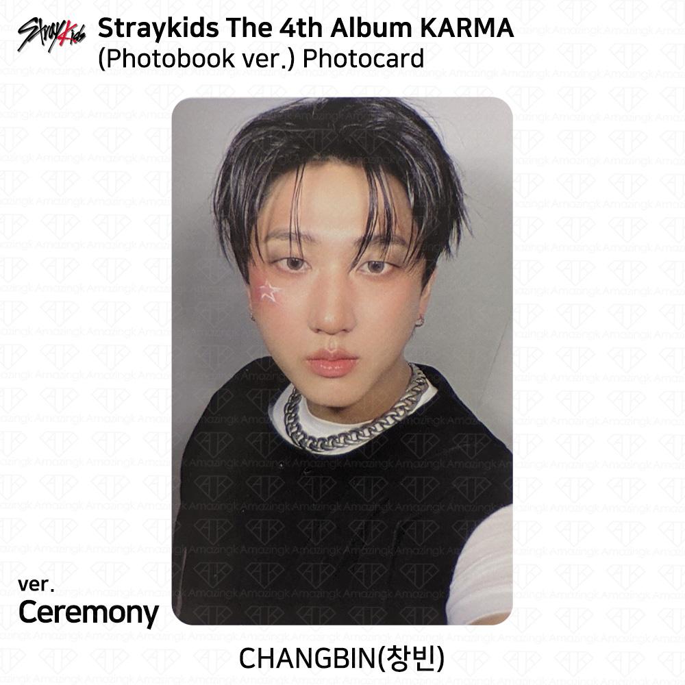 

Stray Kids 4-й альбом Karma версія фотокниги Офіційна фотокартка Changbin (CEREMONY ver)