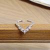 Day Cold Wind Zircon Light Luxury High Sense Open Ring Exquisite Geometric Personality Niche Ring Woman