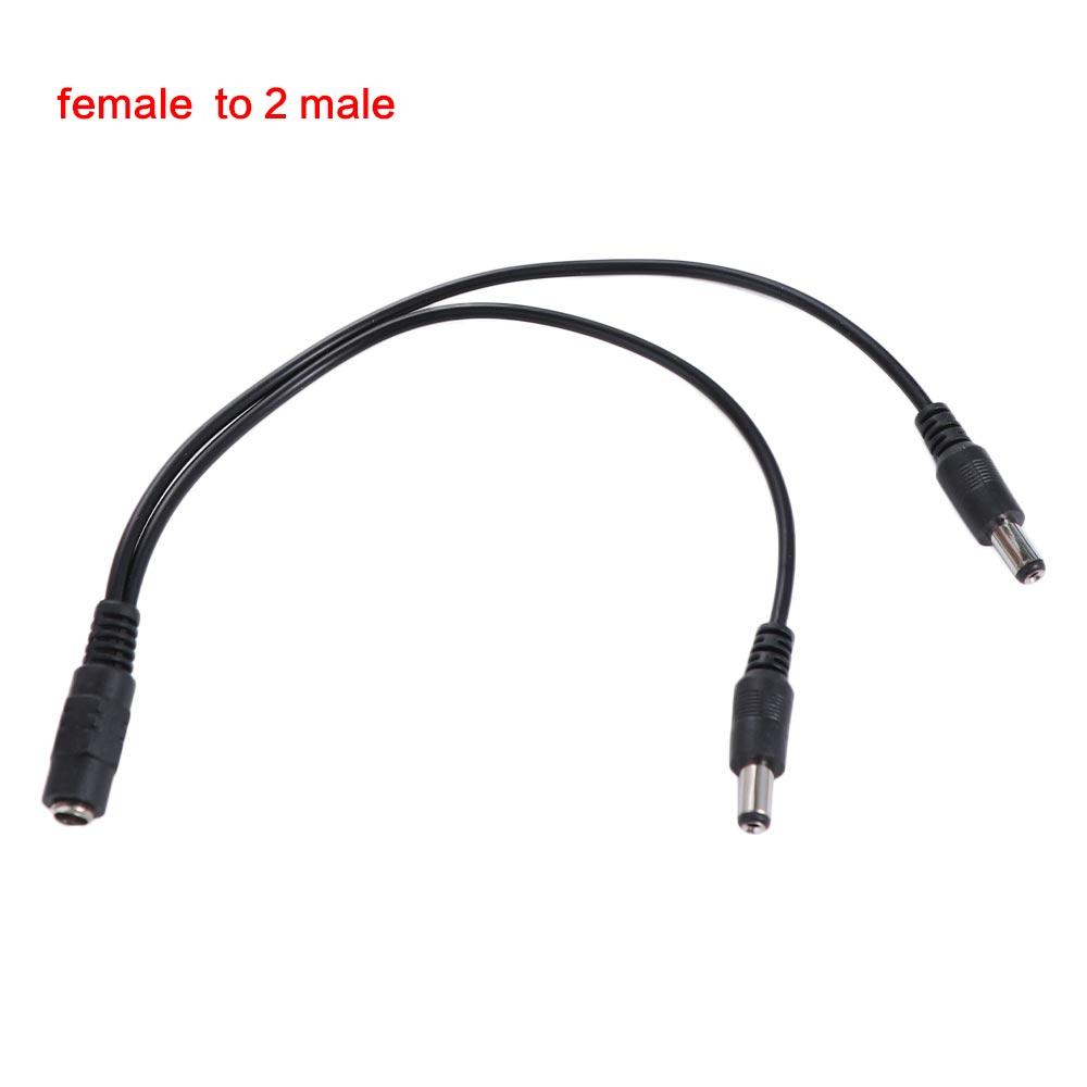 1 Female To 2 Male 1 Male To 2 Female Supply Adapter DC Power Splitter Connector One Drag Two Power Supply Line Extension Cable