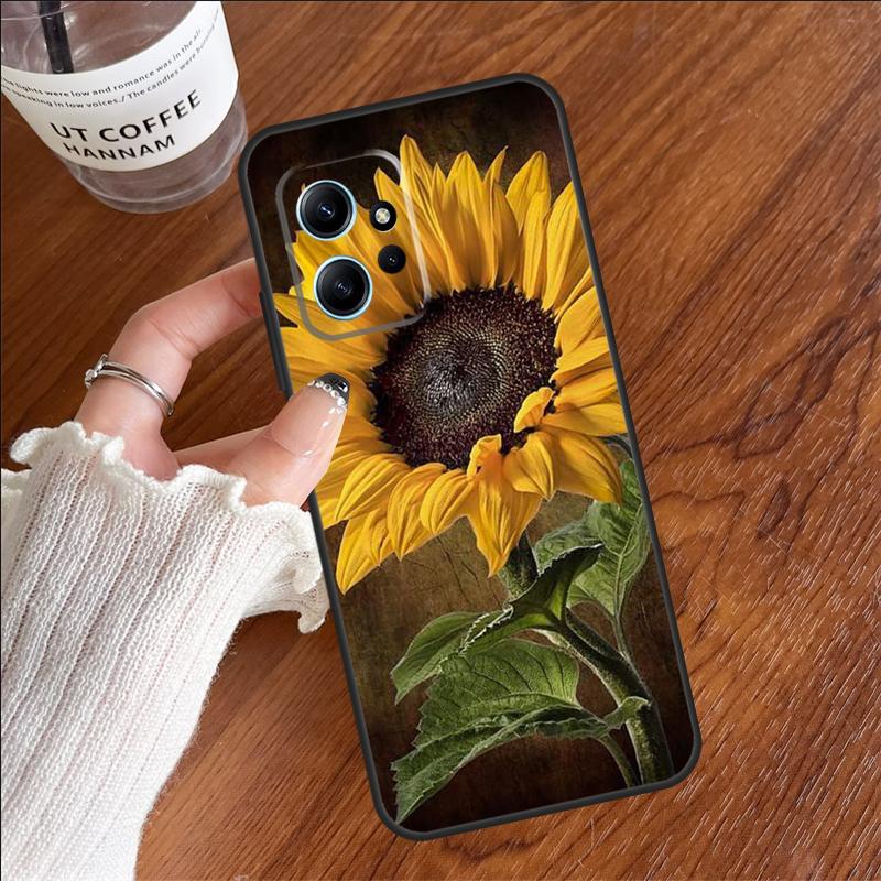 Beautiful Yellow Sunflower Case For Xiaomi Redmi 14C 13C 12C 10C Redmi Note 14 13 11 9 10 12 Pro 9S 10S 11S 12S Cover