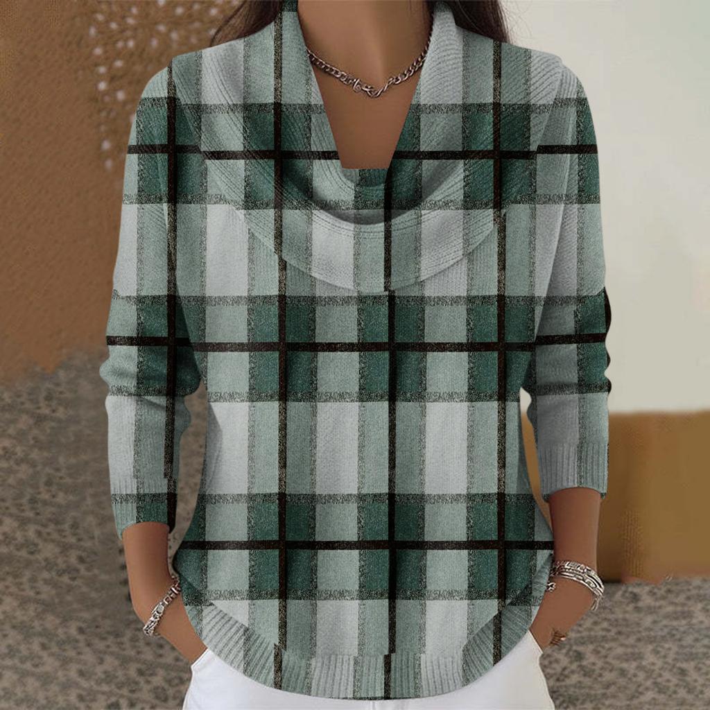 Dam Casual Och Moderiktig Rundhals Långärmad Tryckt Topp Tröja