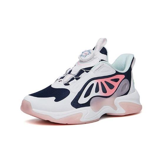 Anta Dziecięce wygodne sportowe buty casual ze skrzydełkami motyla, antypoślizgowe, amortyzujące wstrząsy, odporne na ścieranie, buty casual dla dzieci, niebiesko-białe 322228803-2