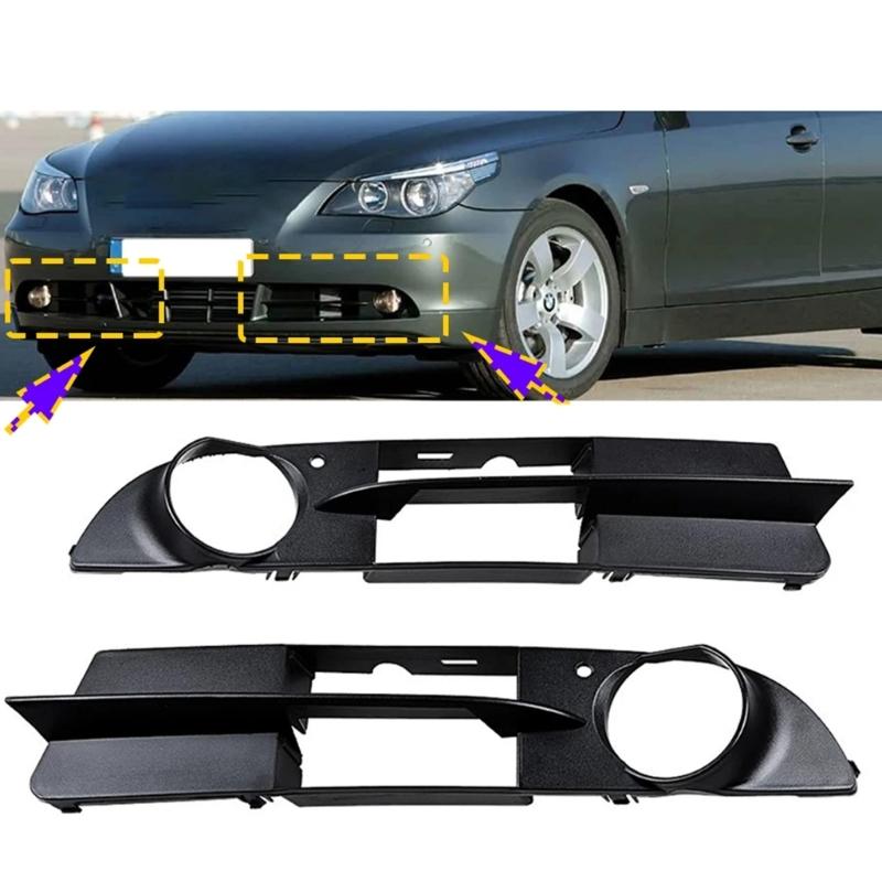 Replacement Fog Lights Trim Cover 51117049243 51117049244 Car Fog Lamps Frame Cover for E60 E61 535i Auto Accessories