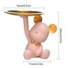 Bear Cool Sculpture Entrance Crafts Resin Art Figurines Candy Sundries Animal Sculpture Household Supplies for Study Coffee Shop