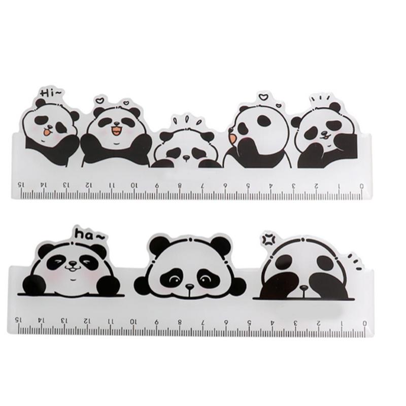 1 pc panda Straight Ruler with Cute ruler cartoon for Drawing School stationery