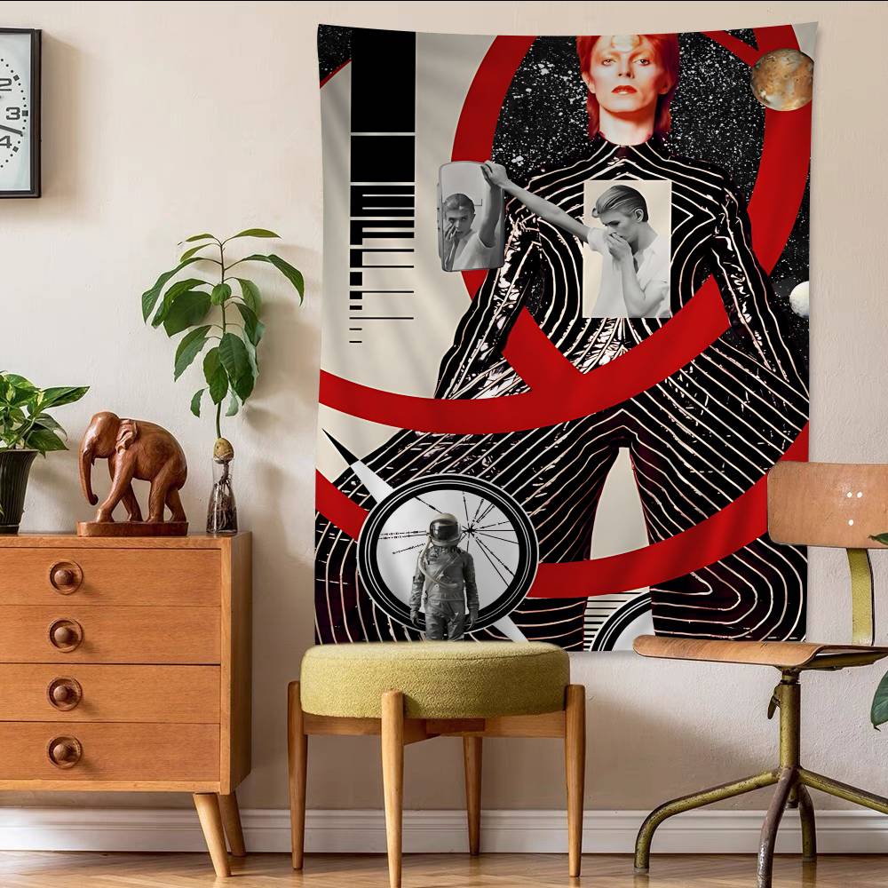 David Bowie Ziggy Stardust Concert Tapestry  Retro 1972 Carnegie Hall Poster Decor Vintage Room Accent for Classic Rock Fans