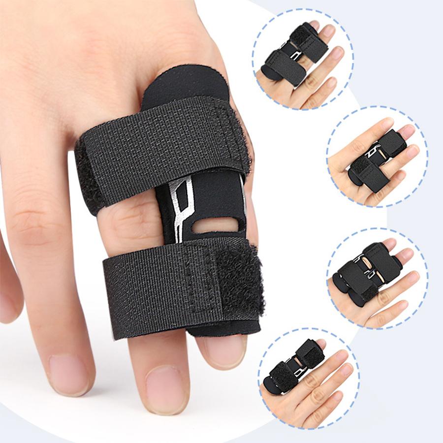 Adjustable Thumb & Finger Splint Support - Arthritis Pain Relief, Hammer Trigger Finger Brace for Basketball, Tennis & Sports In