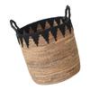 Elegant Woven Cotton Rope Basket Spacious Plant Basket Plant Holder with Handles Perfect for Any Home Setting