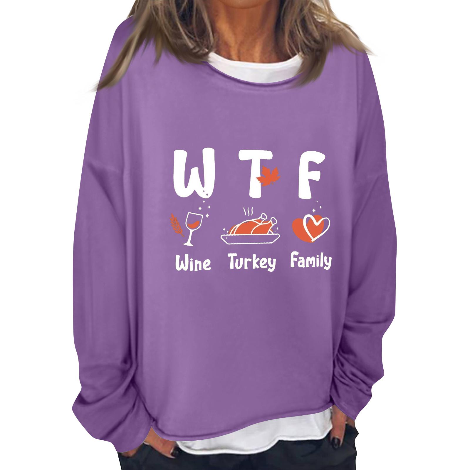 

Женская повседневная модная толстовка с длинным рукавом и круглым вырезом, многослойный пуловер L фиолетовый