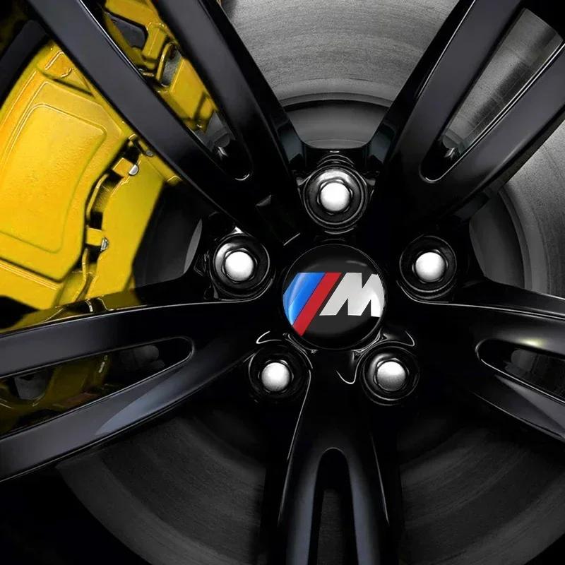 4pcs 56mm Car Badge Wheel Center Cover Stickers Hub Caps Decal For BMW M M3 X5 X1 X3 E46 E90 E39 F10 F20 F30 G20 E60 E36 E34 X6