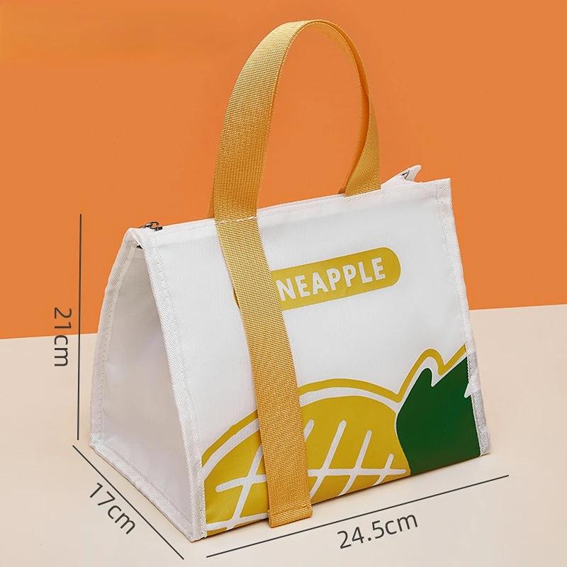 Portable Thermal Lunch Box Bags for Women Kids Food Storage Handbags Travel Picnic Pouch Insulated Cooler Bento Bag