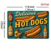Vintage Hot Dogs Metallschild Retro Küchenwanddekor 7,8x11,8 Zoll