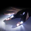 1Pc/1Pair Flashlight Gloves Fingerless Waterproof Black Night Light Fishing Gloves for Fishing